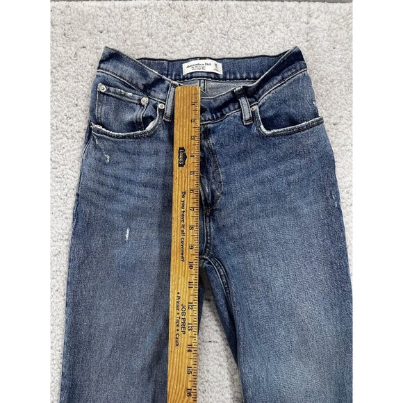 Abercrombie & fitch Jeans Womens 25/0s Medium Wash 90s Straight Ultra Hi-Rise - Picture 4 of 11